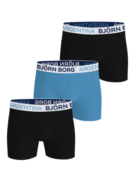 Björn Borg Cotton Stretch Boxers Argentina 3-pack Svart, L