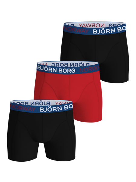 Björn Borg Cotton Stretch Boxers Norway 3-pack Svart, L