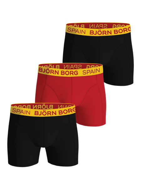 Björn Borg Cotton Stretch Boxers Spain 3-pack Svart, L