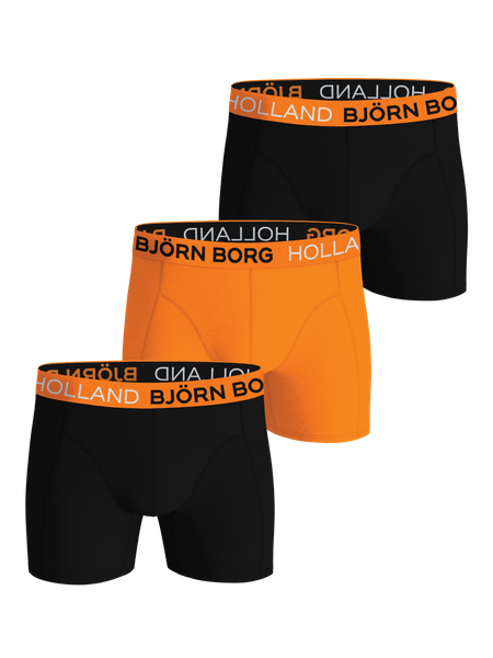 Björn Borg Cotton Stretch Boxers Holland 3-pack Svart, L