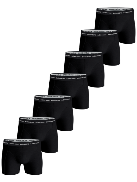 Björn Borg Cotton Stretch Boxer 7-pack Svart, L