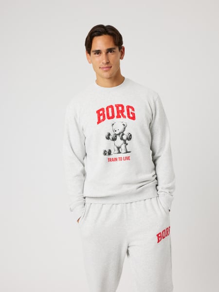 Björn Borg Borg Classic Print Sweatshirt Grå, L