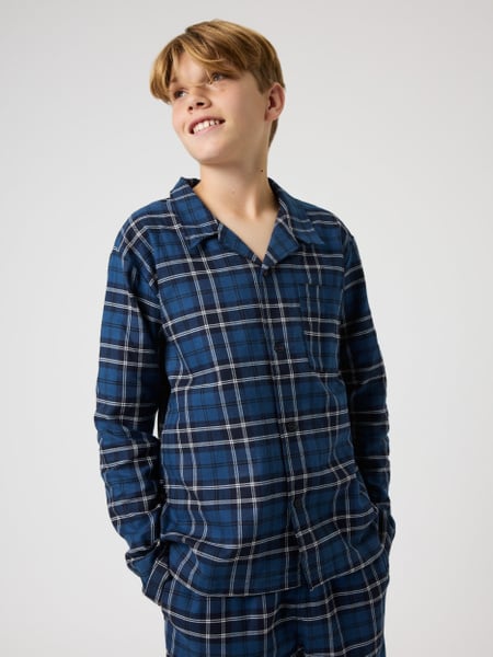 Björn Borg Core Flannel Pyjama Shirt Blå, 122-128