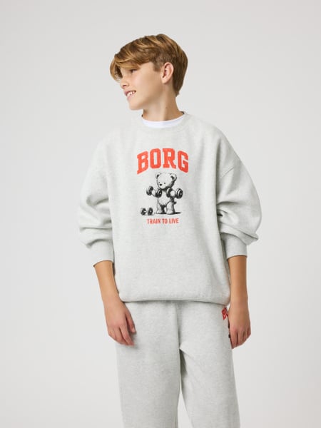 Björn Borg Borg Oversized Sweatshirt Grå, 122-128