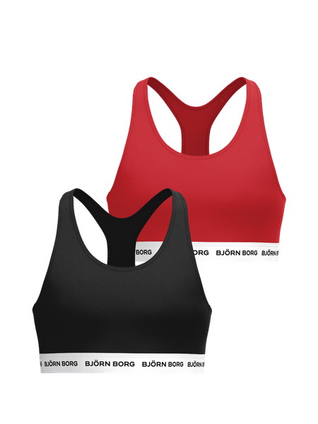 Björn Borg Cotton Stretch Logo Soft Top 2-pack Svart, 122-128