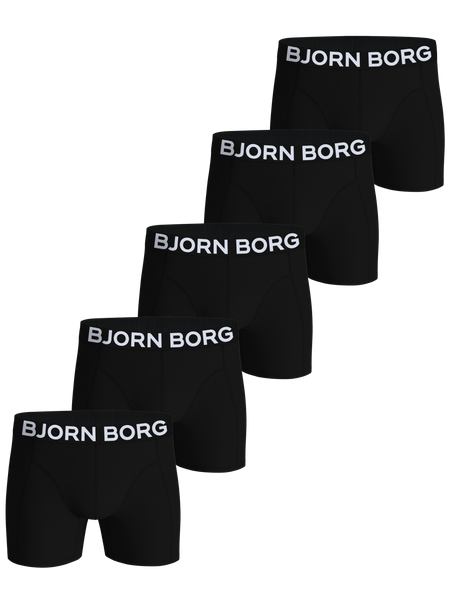 Björn Borg Organic Cotton Stretch Boxers 5-pack Svart, L