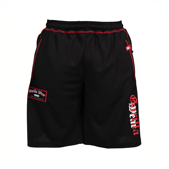 Marlow Mesh Shorts Svart Röd