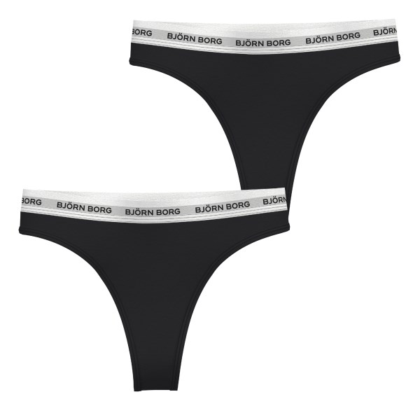 Björn Borg Core Logo Thong 2 pack, S, Multicolour