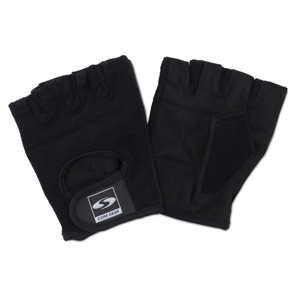 Core Gear Gym Gloves, S, Black