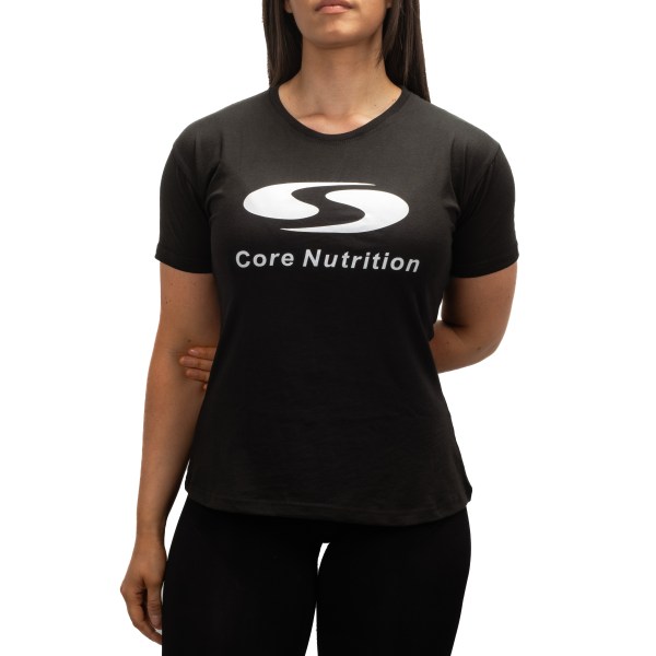 Core Nutrition Womens Logo Tee, , Black