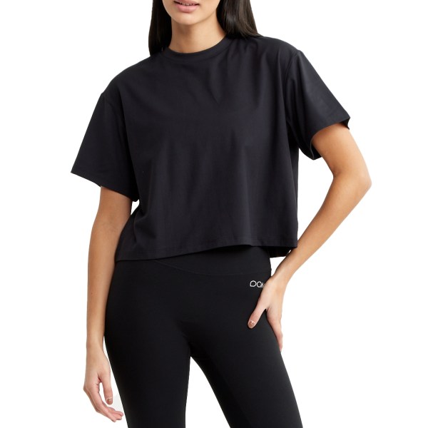 Drop Of Mindfulness Butter Soft Cropped Tee, L, Svart