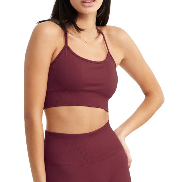 Drop Of Mindfulness Signature Seamless Bra, , Ruby Wine