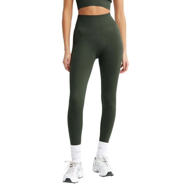 Drop Of Mindfulness Signature Seamless Tights, M, Dark Green