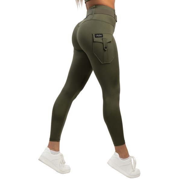 Gavelo Cargo Leggings, S, Military Green
