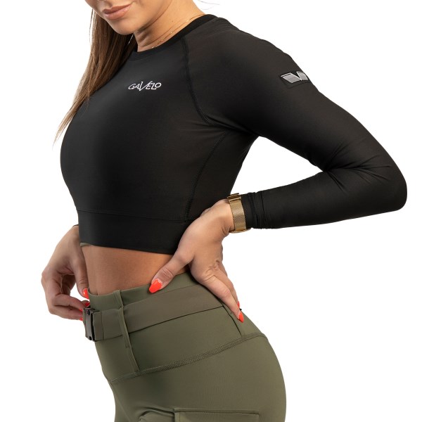 Gavelo Cropped Longsleeve, S, Svart