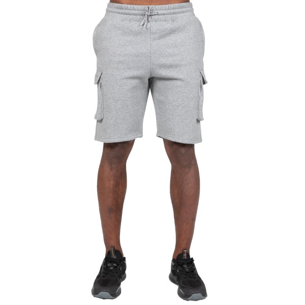 Gorilla Wear Hudson Cargo Sweat Shorts, S, Grey Melange