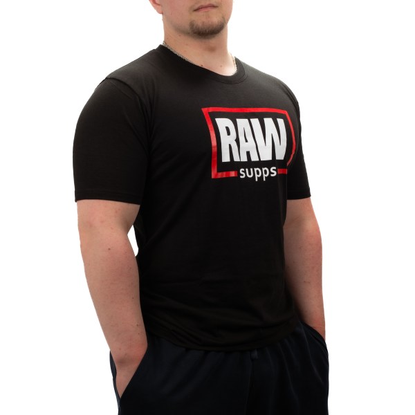 RAW Supps Logo Tee, M, Black